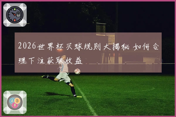 2026世界杯买球规则大揭秘 如何合理下注获取收益